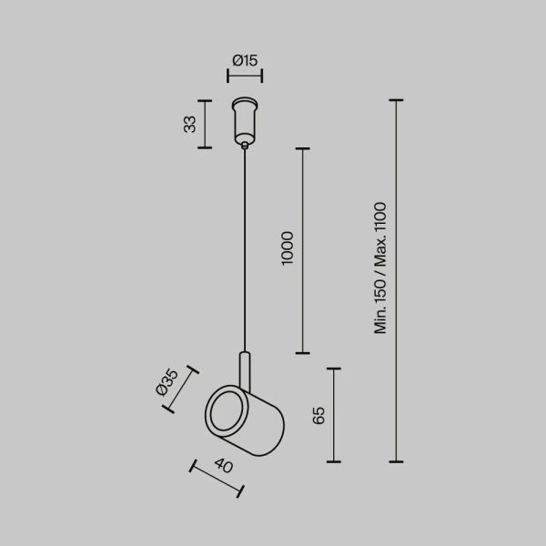 Комплектующие для трекового светильника Technical TRA154CSW-1BS