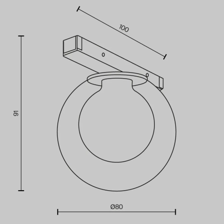 Трековый светильник Technical TR181-1-4WTW-B