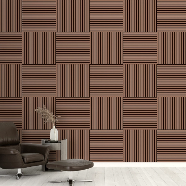 2К Панель Стеновая Акустическая Stella Comfort De Luxe Terracotta 600х600х9 (уп.1шт.)