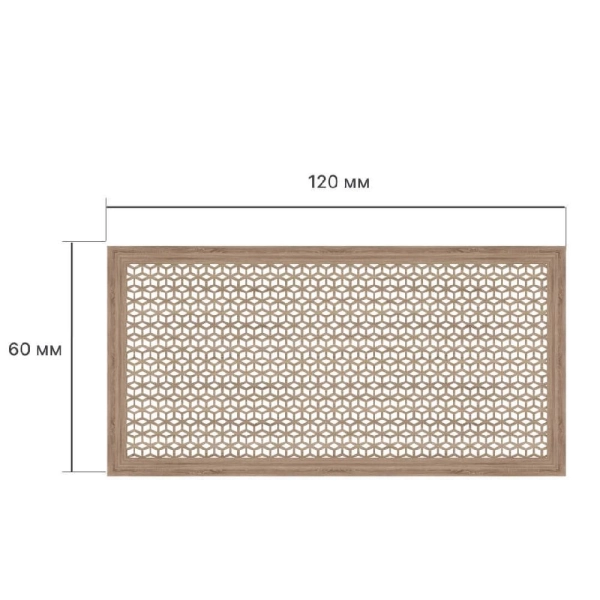 Экран для радиатора 120х60 см Илона дуб винтаж STELLA