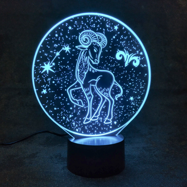 3D светильник  Зодиак - Овен