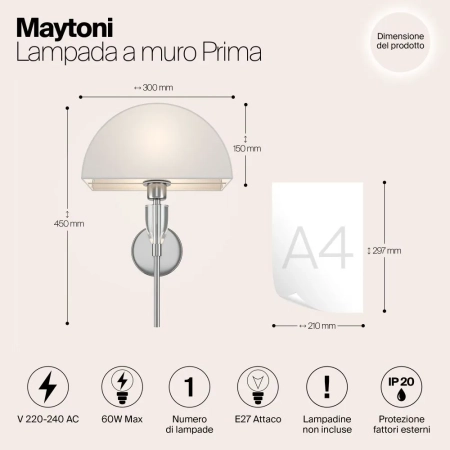 Настенный светильник (бра) Maytoni Z034WL-01CH