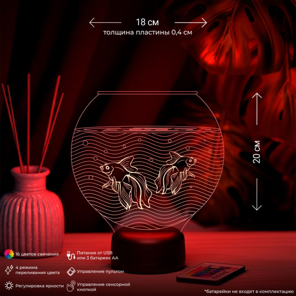 3D светильник  Светильник "Аквариум"