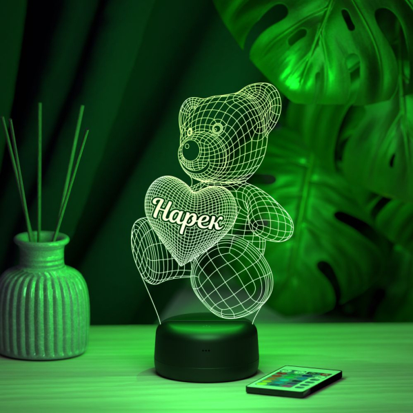 3D светильник  Светильник "Мишка с именем Нарек"