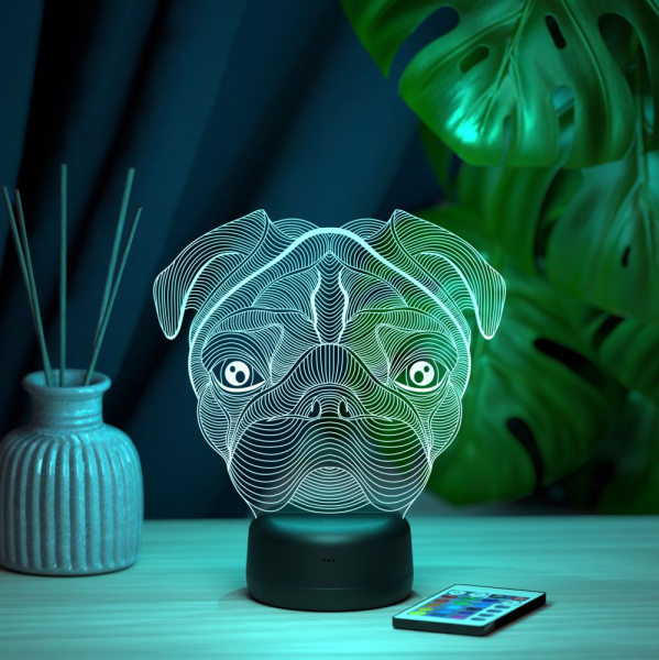 3D светильник  Светильник "Мопс"