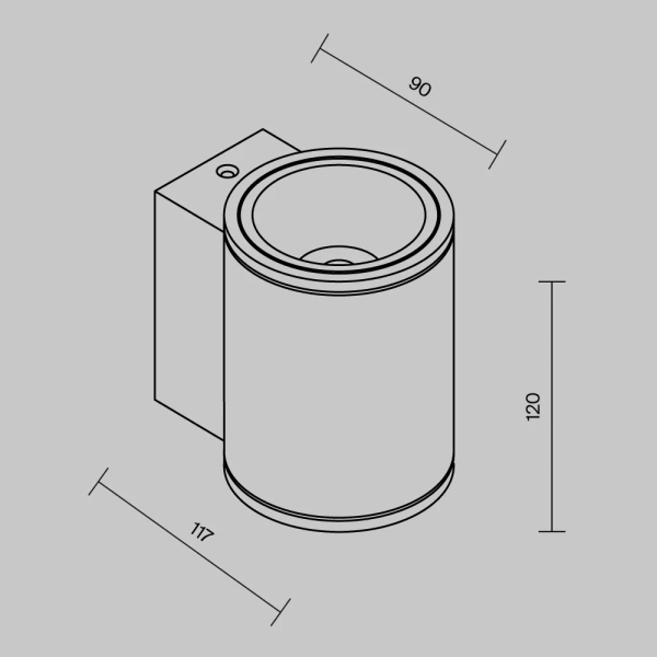 Уличный настенный светильник Outdoor O303WL-L5W3K