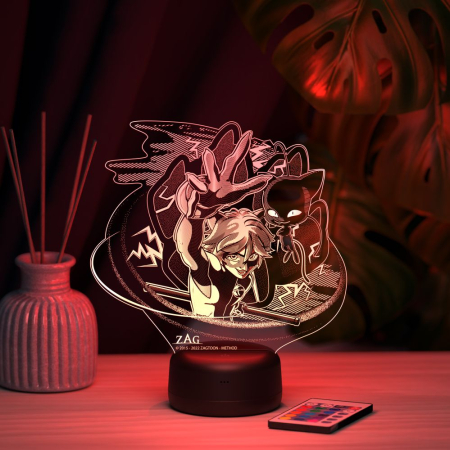 3D светильник  Супер кот и Плагг