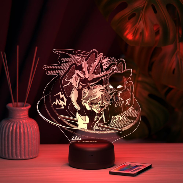 3D светильник  Супер кот и Плагг