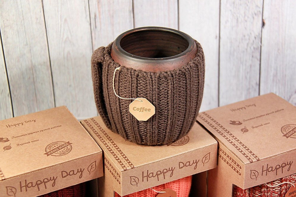 Вязаная кружка "Кофе"