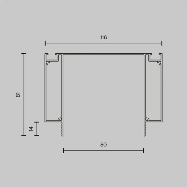 Профиль Technical ALM-11681-PL-W-2M