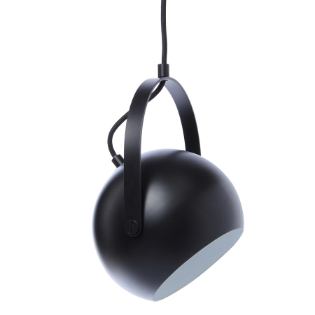 Лампа потолочная ball с подвесом, ?19 см, черная матовая