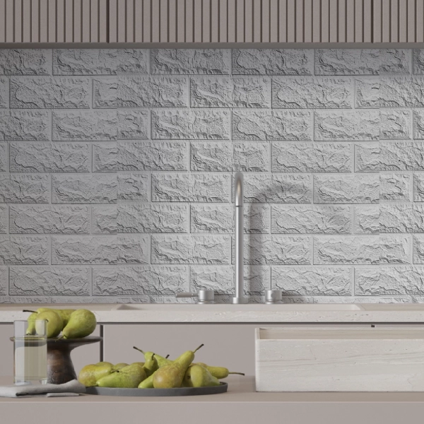 Панель ПВХ на клеевой основе "Белый Light"(10шт)