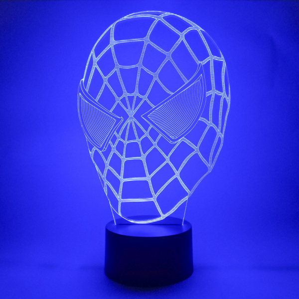 3D светильник  Маска Человека Паука