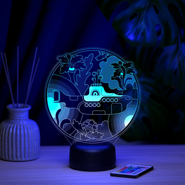 3D светильник  Светильник "Желтая субмарина"