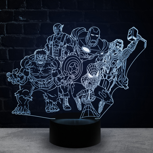 3D светильник  Мстители (Marvel)