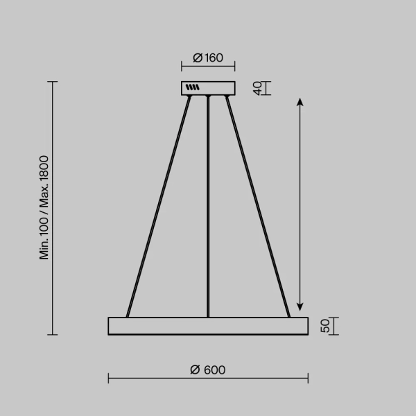 Подвесной светильник Maytoni MOD415PL-L45BS4K