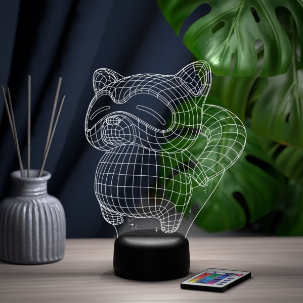 3D светильник  Светильник "Енот"