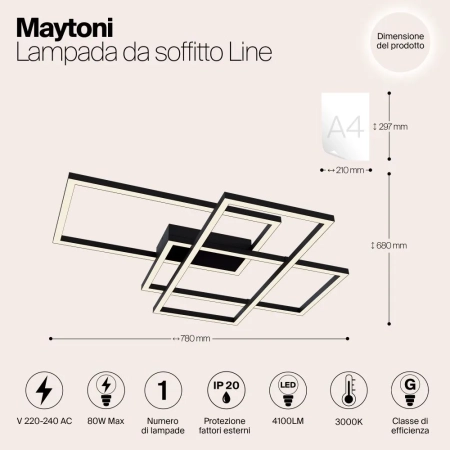Потолочный светильник Maytoni MOD015CL-L80B