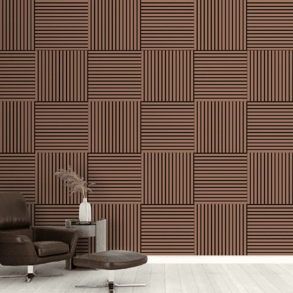 Панель Стеновая Акустическая Stella Comfort De Luxe Terracotta 600х600х9 (уп.1шт.)