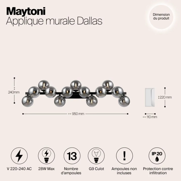 Настенный светильник (бра) Maytoni MOD547WL-13B