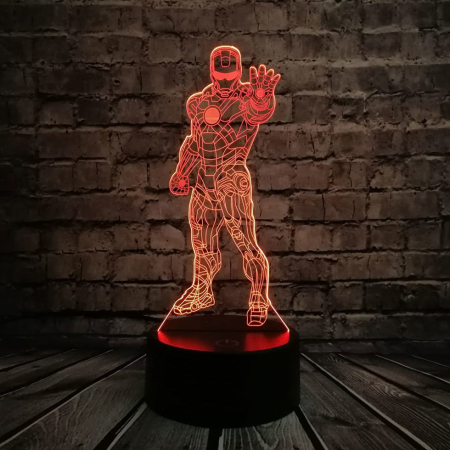 3D светильник  Железный человек 5