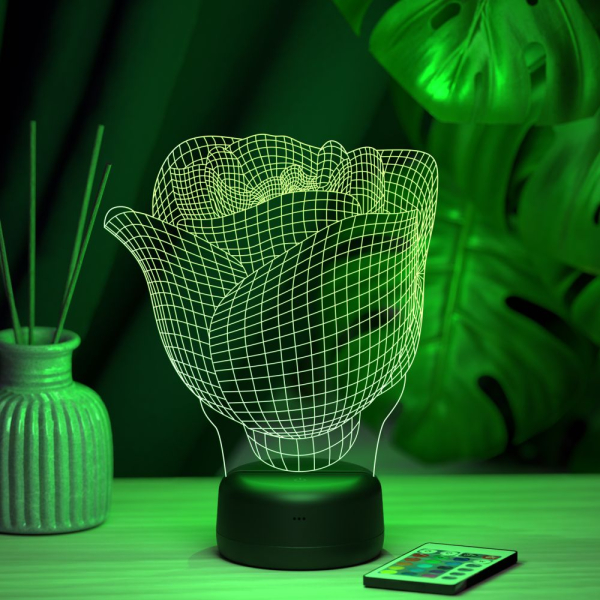 3D светильник  Светильник "Бутон розы"