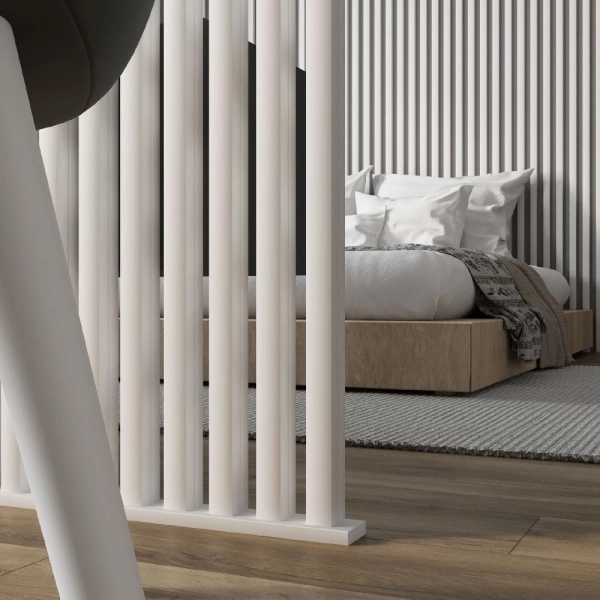 2К Интерьерная рейка МДФ Stella Милана Standard Белый 20*30*2700 (уп.8 шт.)