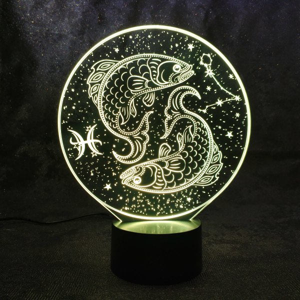 3D светильник  Зодиак - Рыбы