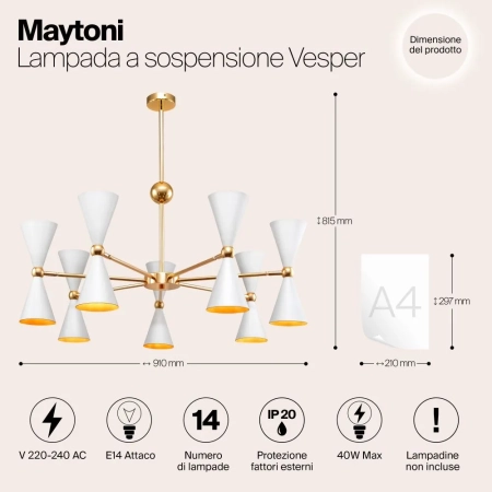 Подвесной светильник Maytoni MOD108PL-14WG