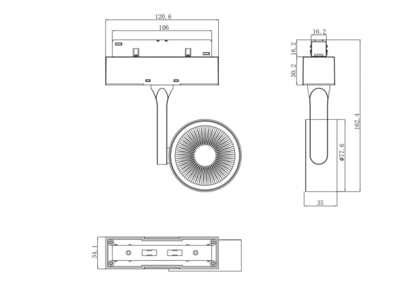 Трековый светильник Technical TR024-2-10W3K
