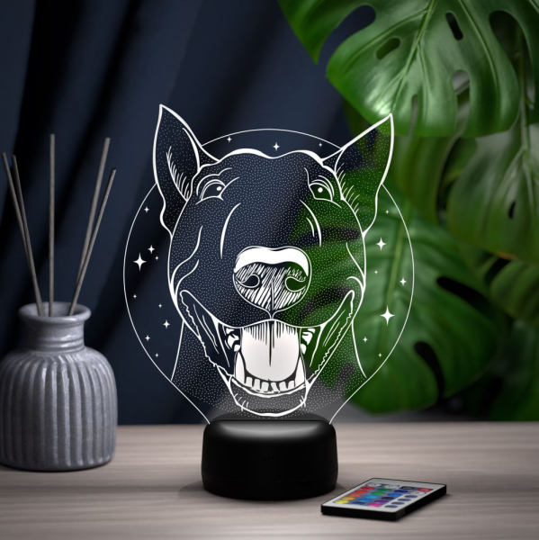 3D светильник  Светильник "Бультерьер"