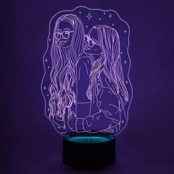 3D светильник  Светильник "Лайт - портрет (фото по контуру)"