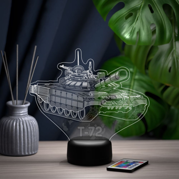 3D светильник  Светильник "Танк Т-72"