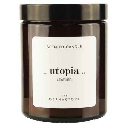 Свеча ароматическая the olphactory, utopia, leather, 30 ч