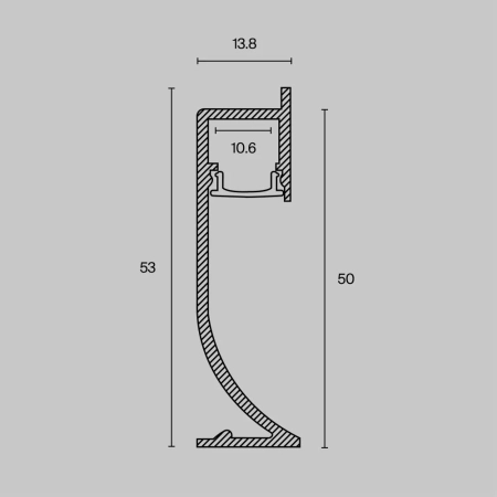 Профиль Led Strip ALM-5314-B-2M