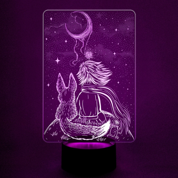 3D светильник  Маленький принц и Лис