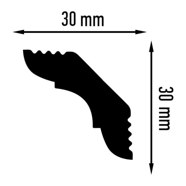 Плинтус потолочный Плинтэкс E 30/30 (134 шт)