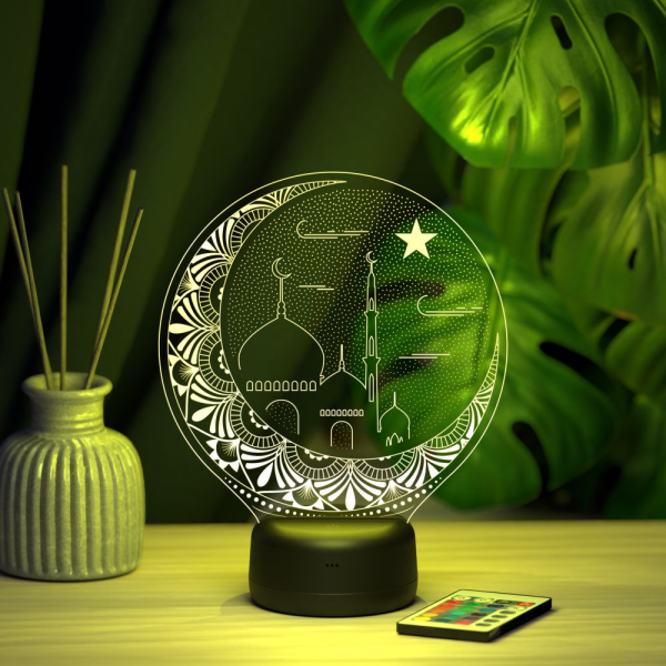 3D светильник  Светильник "Мечеть и полумесяц #2"
