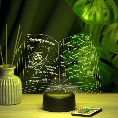 3D светильник  Светильник "Книга первой учительнице"