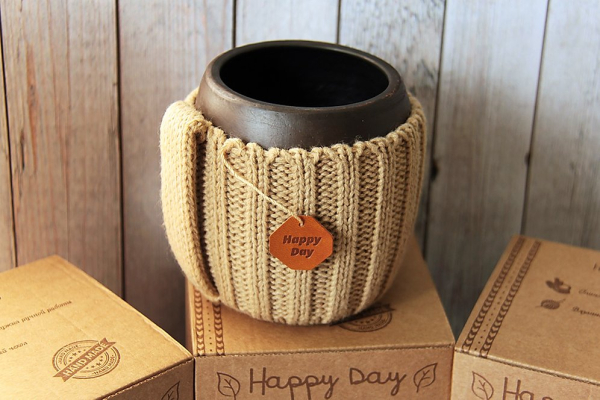 Вязаная кружка "Капучино"