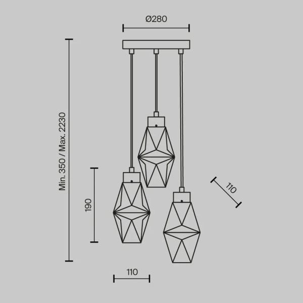 Подвесной светильник Maytoni MOD325PL-03G