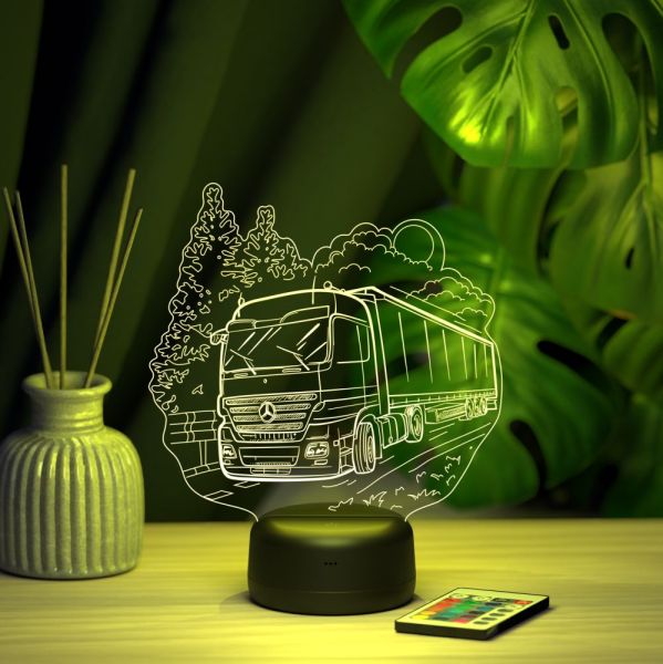 3D светильник  Светильник "Фура Mercedes-Benz"