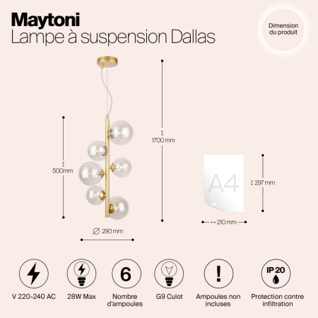 Подвесной светильник Maytoni MOD545PL-06G