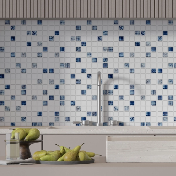 Панель ПВХ 0,3 мозайка на клеевой основе Северное сияние (10шт)