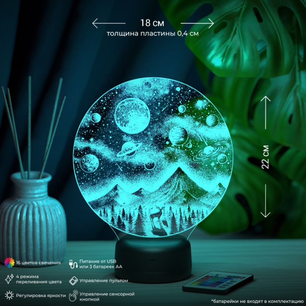 3D светильник  Светильник "Парад планет"