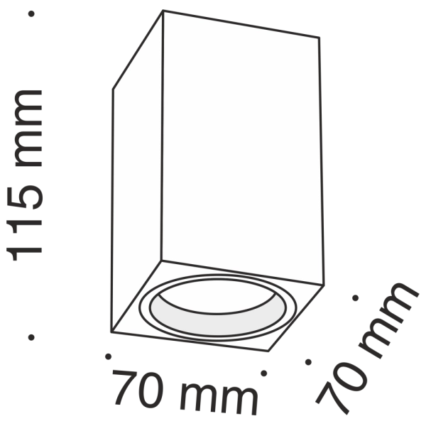 Потолочный светильник Technical C011CL-01W