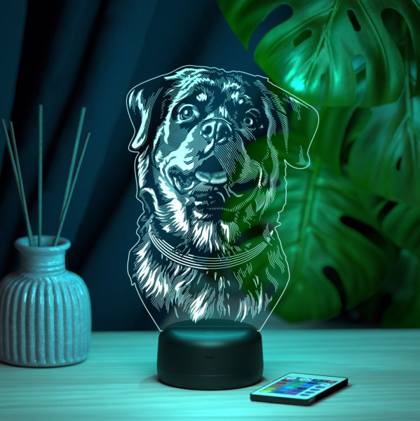 3D светильник  Светильник "Ротвейлер"