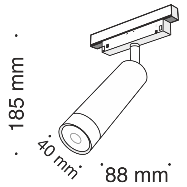 Трековый светильник Technical TR019-2-7W4K-B