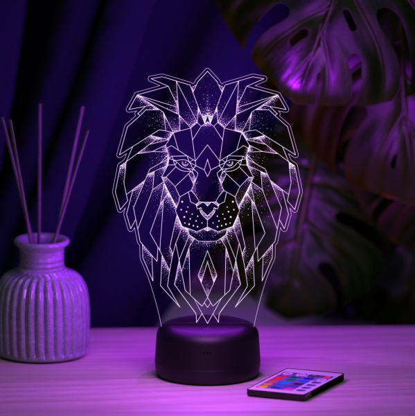 3D светильник  Светильник "Царь зверей - Лев"