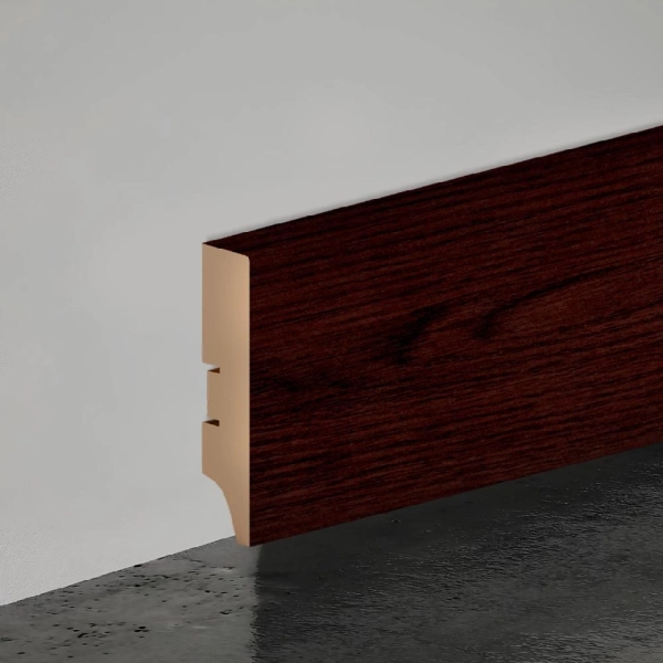 2К Напольный плинтус МДФ STELLA 80А 2000х80х16 Венге (16шт в упак)